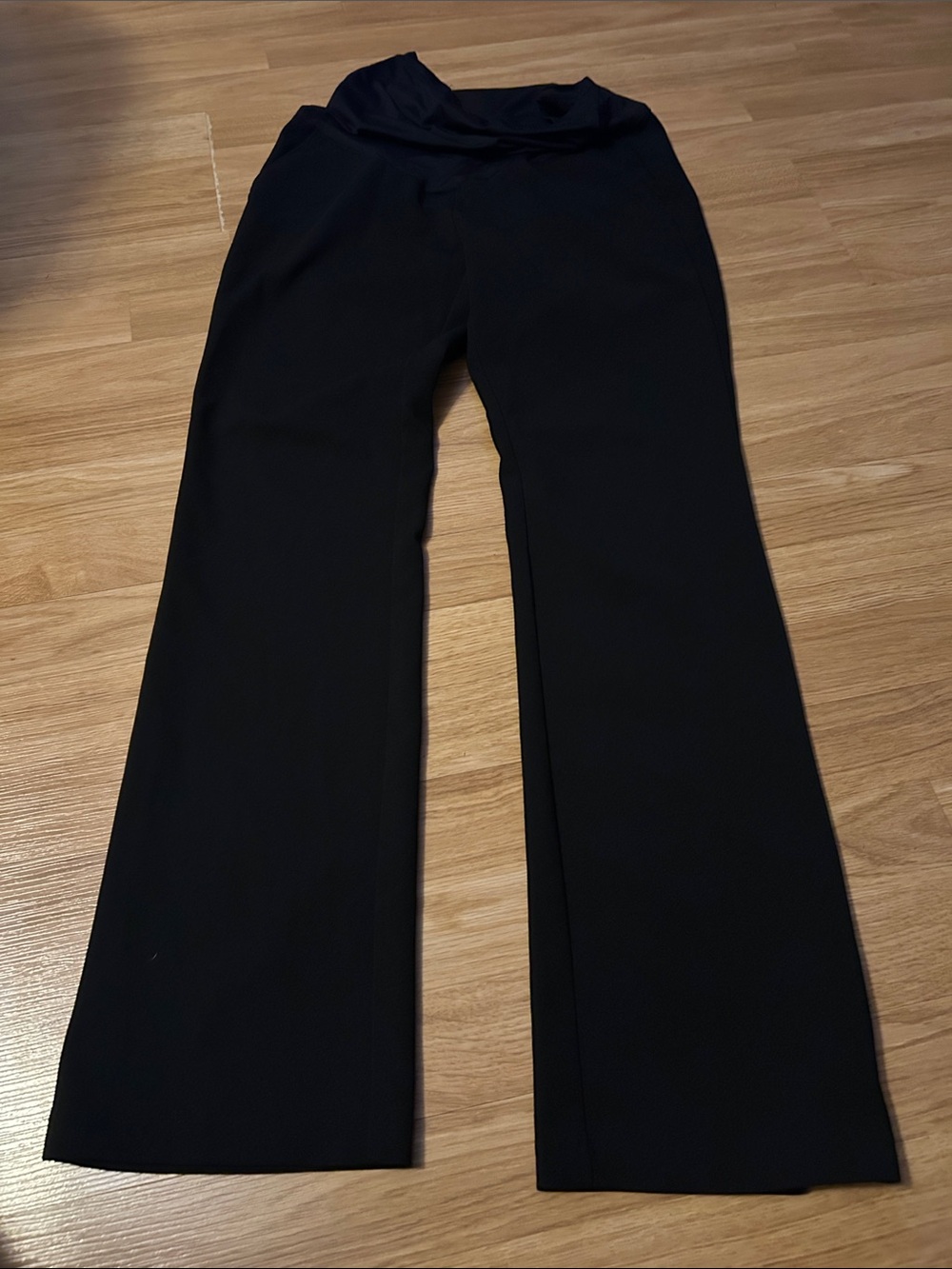 Pinkblush Black High-Rise Wide Leg Maternity Pants